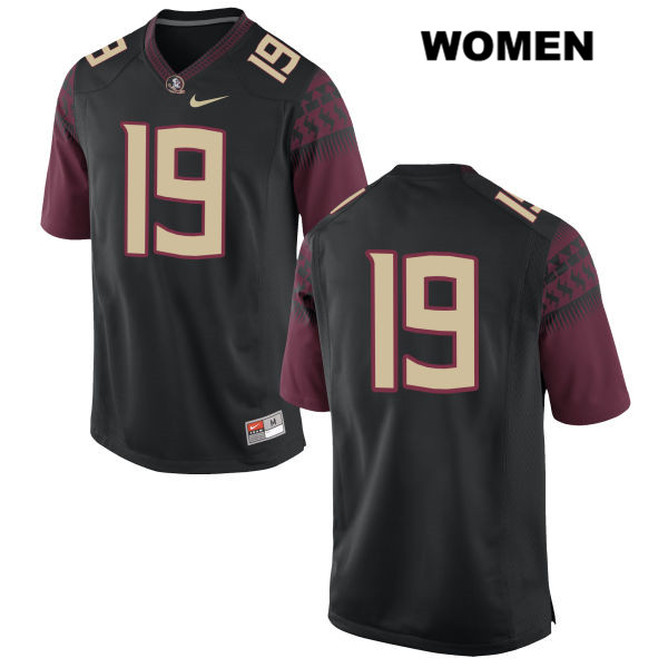 Women's NCAA Nike Florida State Seminoles #19 Jacques Patrick College No Name Black Stitched Authentic Football Jersey CHW2069QB